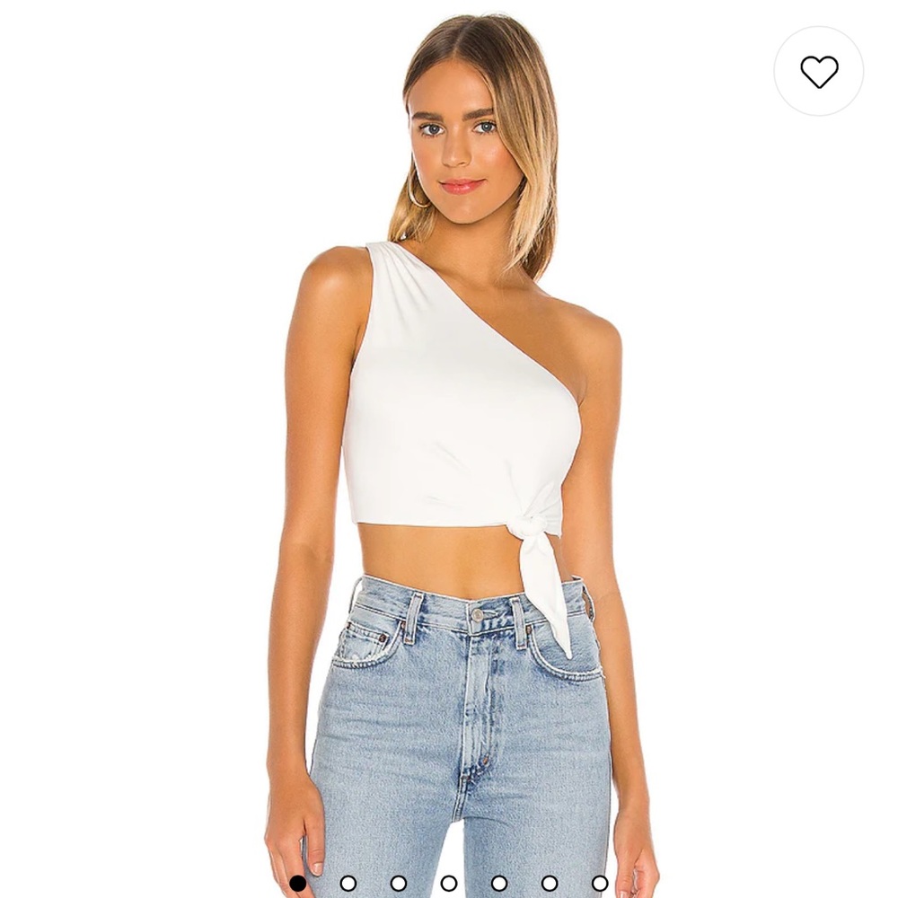 Superdown Willow One Shoulder Top in White